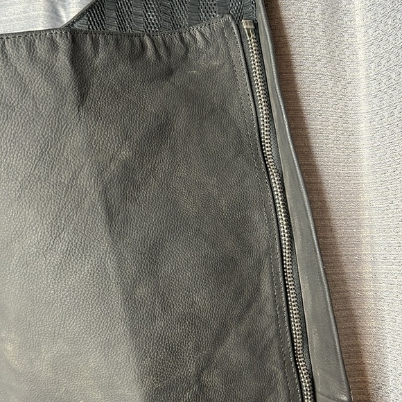 RIVER ROAD BLACK LEATHER MENS CHAPS - Picture 12 of 14